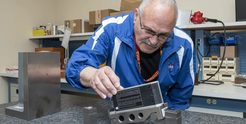 Technician calibrating an instrument in the laboratory
